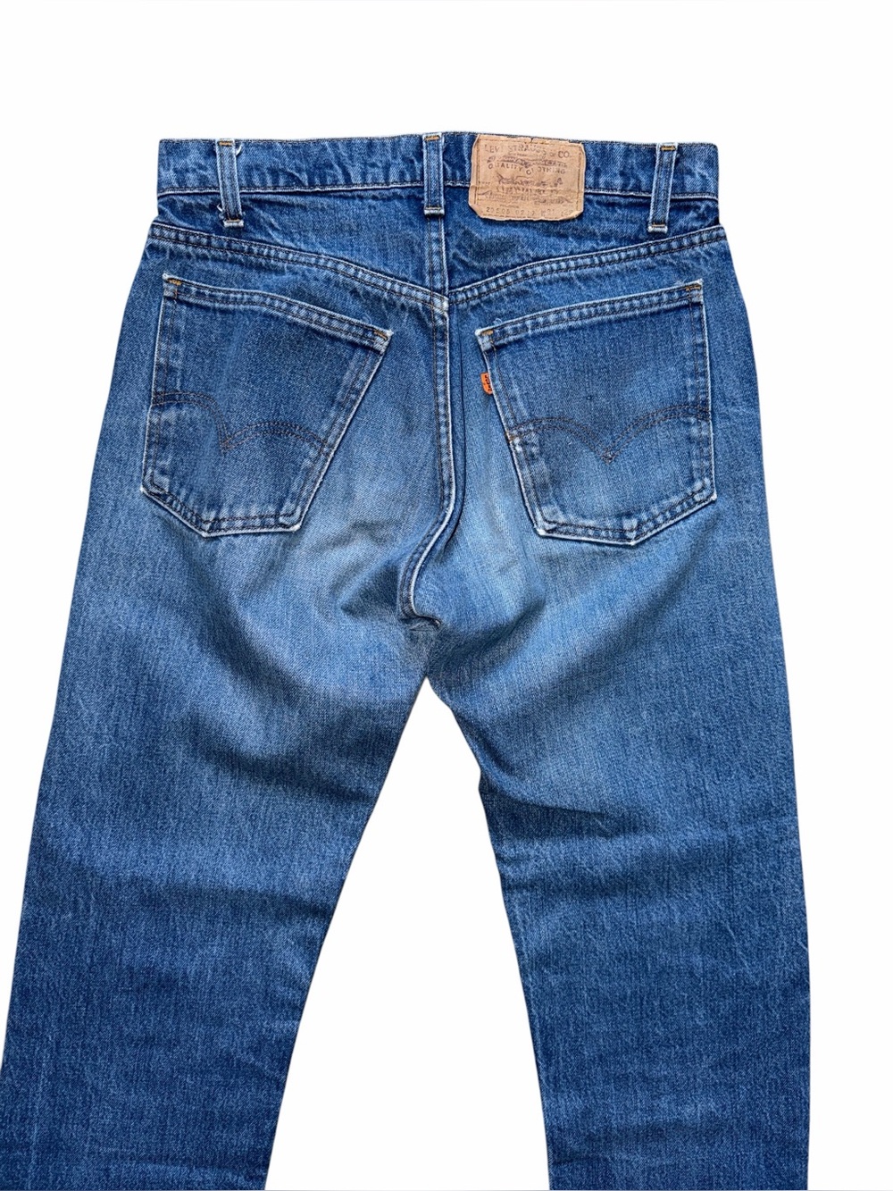 Vintage 70s Levi’s 505 Orange Tab Jeans 31x29 Straight Leg Medium Wash USA Made